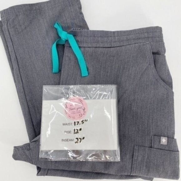 FIGS Technical Collection Gray Yola Medical Professional Large Cargo Pants - Picture 7 of 7